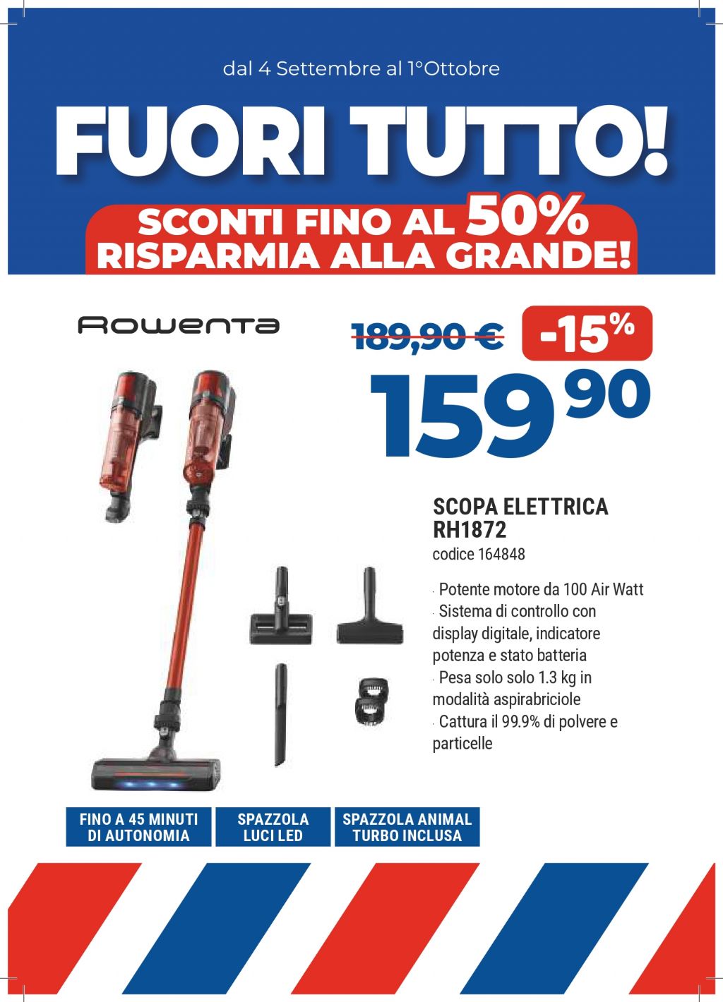 ASPIRAPOLVERE RICARICABILE ROWENTA RH1872